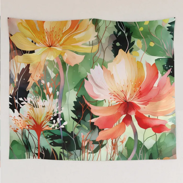jungle ambrée tableau textile