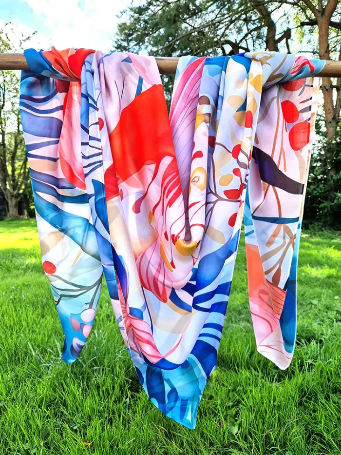 grand foulard femme jungle tropicale