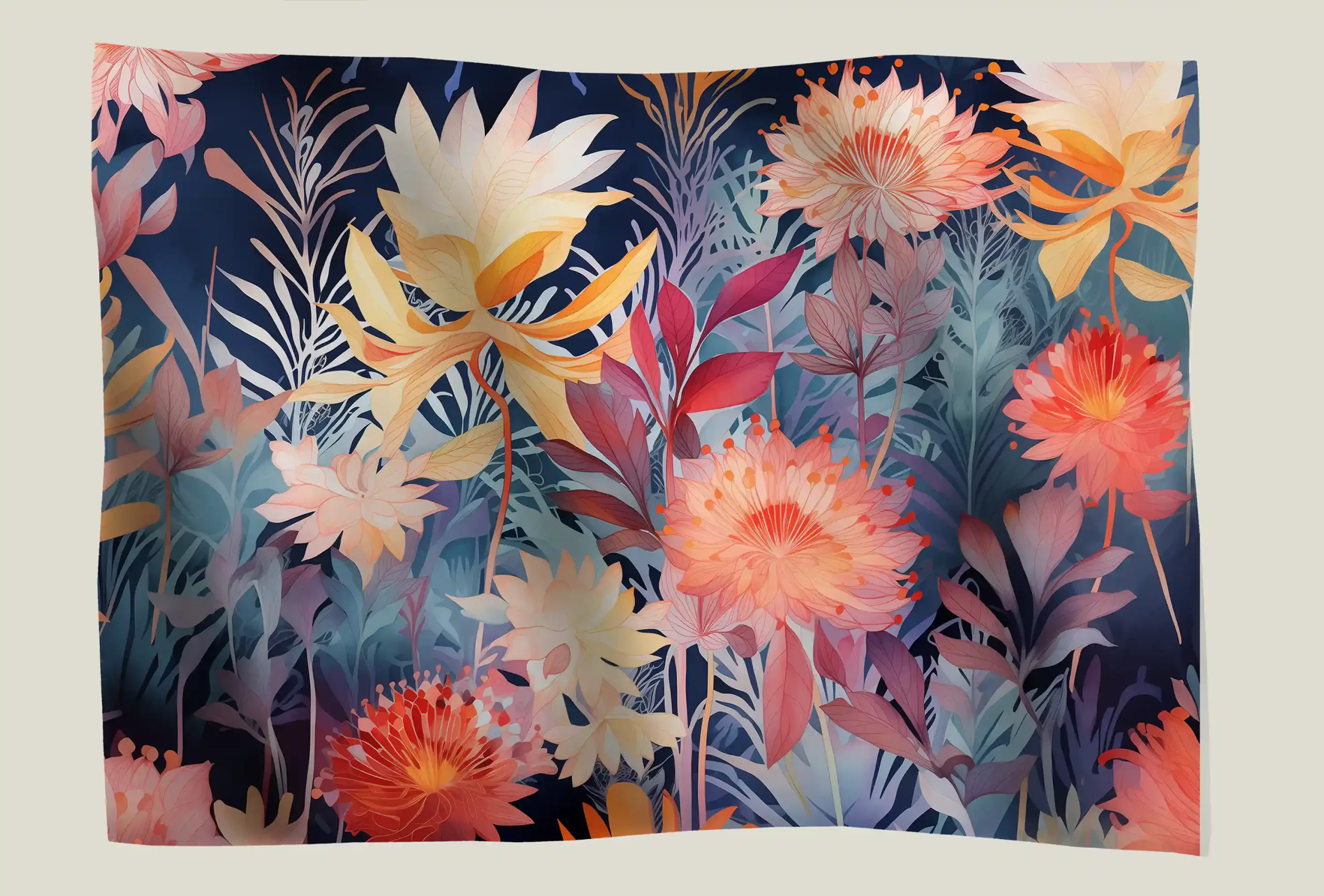 desert bloom tableau textile