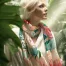 grand foulard carré fleuri fleurs de protea