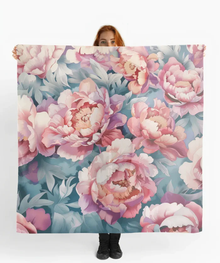 foulard pivoine sauvage