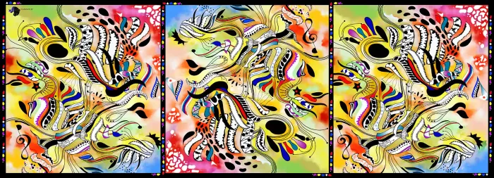 foulard dessiné à la main notes de musique