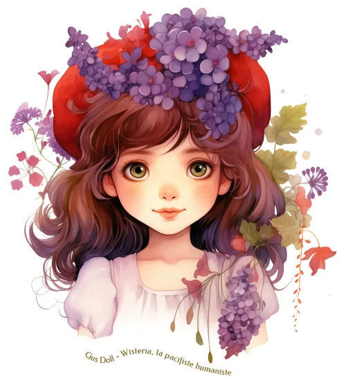 wisteria, la facifiste humaniste tshirt bio