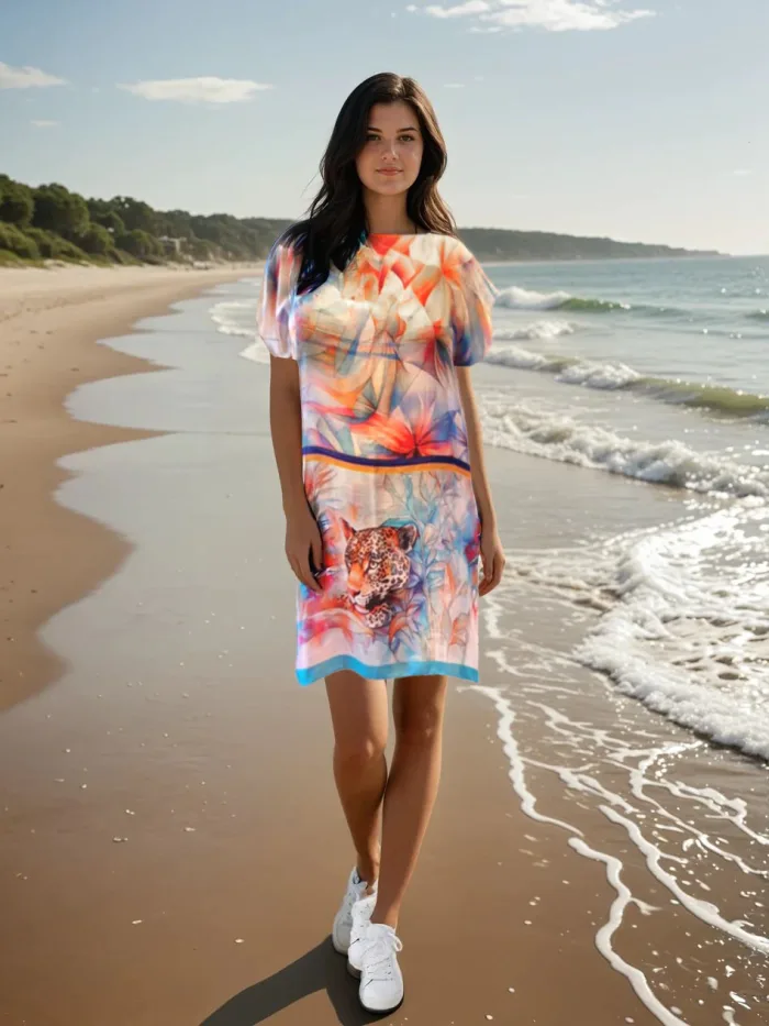 robe de plage en modal doux et translucide en édition limitée