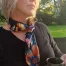 petit foulard fleuri en soie teddy bear