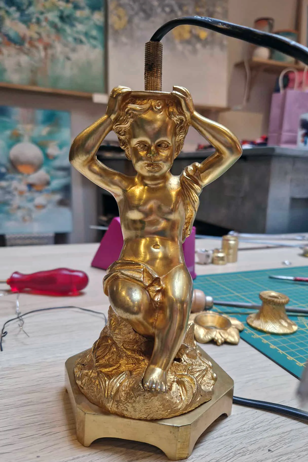 recâblage restauration de lampes anciennes